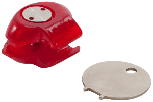 Allen 18511 Trigger Lock Open With Key Red Polymer Firearm Fit- Handgun