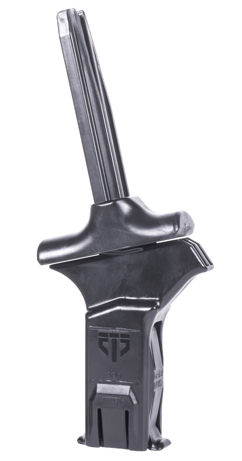 ETS Group ETSCAM380 C.A.M Mag Loader Double & Single Stack Style made of Polymer with Black Finish for 380 ACP Pistols