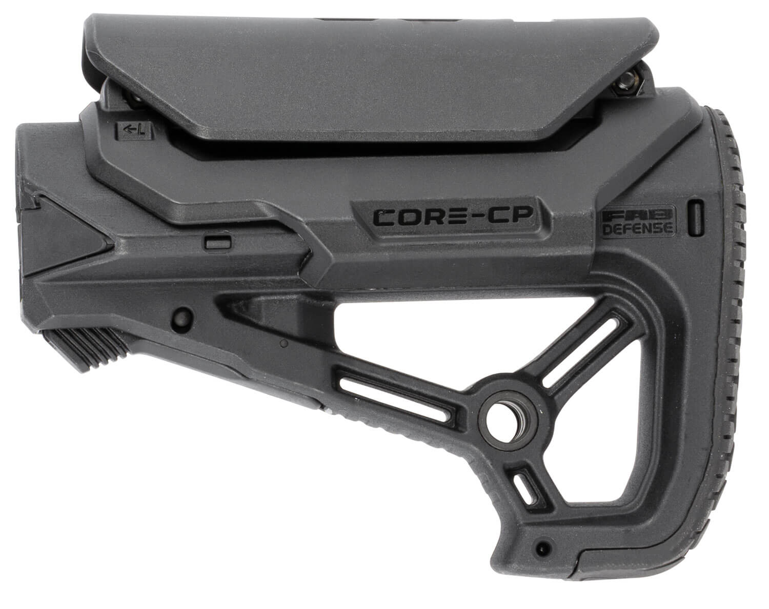 FAB Defense FXGLCORESCP GL-Core S CP CQB Optimized Combat Buttstock w/Adjustable Cheek-Rest for AR-15/ M4 Black Fiberglass Reinforced Polymer - Image 2