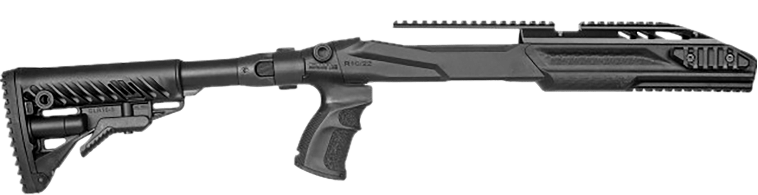 FAB Defense FXM4PR1022B M4 Conversion Kit Matte Black Synthetic Collapsible Left Side Folding Fits Ruger 10/22 2.51"- 30.70" OAL