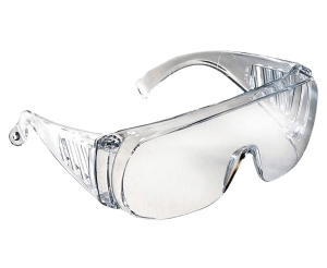 Radians CV0010 Coveralls Shooting Glasses Adult Clear Lens Polycarbonate Clear Frame