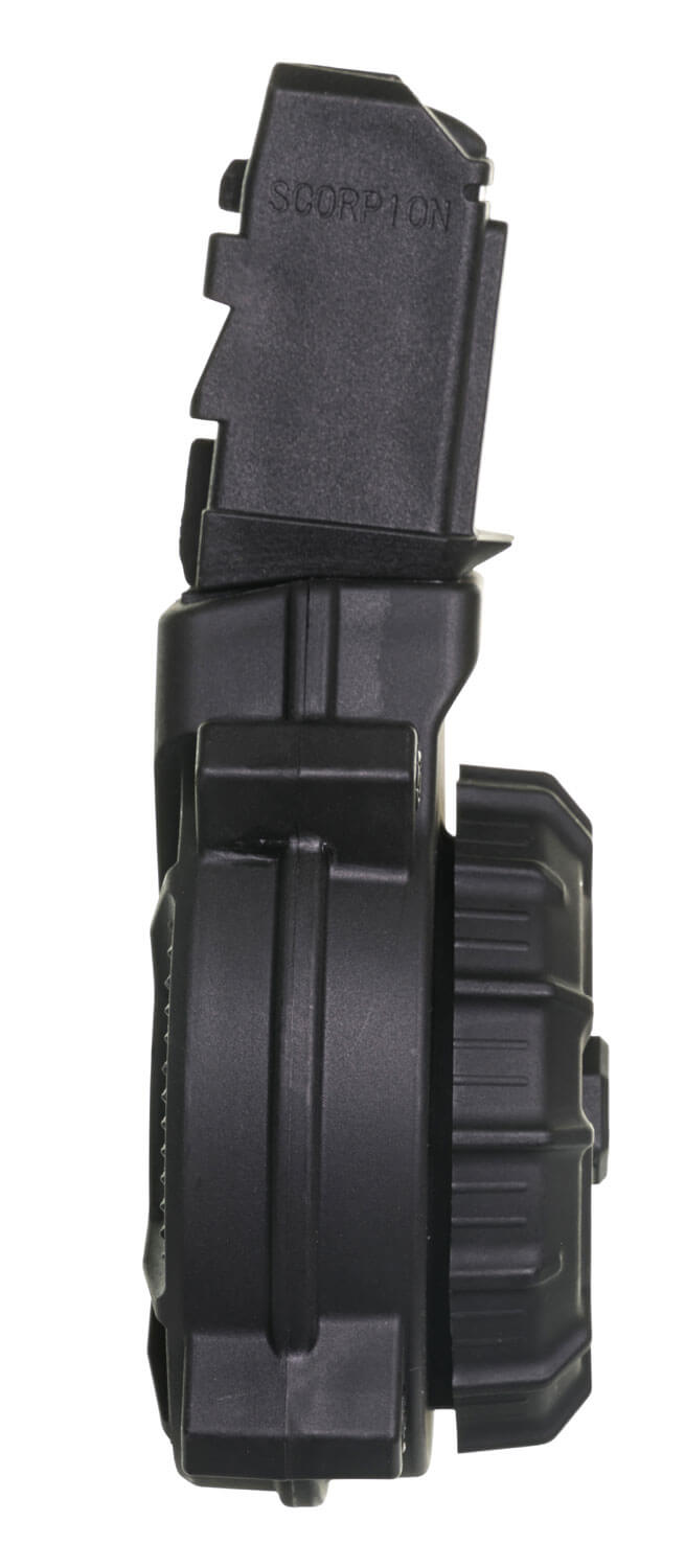 ProMag DRMA22 Standard 50rd Drum 9mm Luger Fits CZ Scorpion Black DuPont Zytel Polymer - Image 2