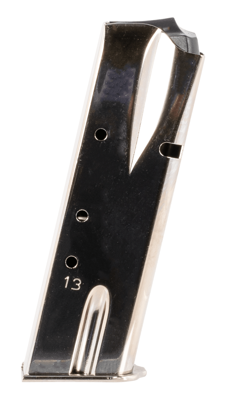 Mec-Gar MGBRHP13N Standard 13rd 9mm Luger Fits Browning Hi-Power/Springfield SA-35 Nickel Carbon Steel
