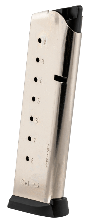 Mec-Gar MGCG4508NPF Standard 8rd 45 ACP Fits 1911 Government Nickel Stainless Steel