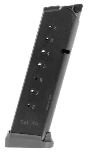Mec-Gar MGCG4508MATCH Standard 8rd Detachable w/Match Grade Floor Plate 45 ACP Fits 1911 Government Blued w/Anti-Friction Coating Carbon Steel