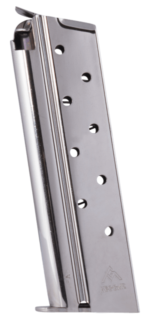 Mec-Gar MGCGGOV38N Standard Nickel Detachable 9rd 38 Super for 1911 Government