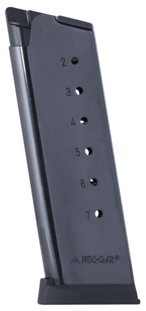 Mec-Gar MGCO4507BPF Standard Blued Detachable 7rd 45 ACP for 1911 Officer
