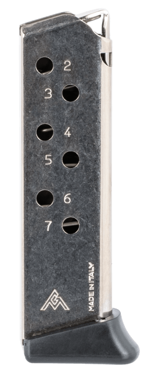 Mec-Gar MGWPPKSFRN Standard Nickel Detachable w/ Finger Rest 7rd 380 ACP for Walther PPK/S