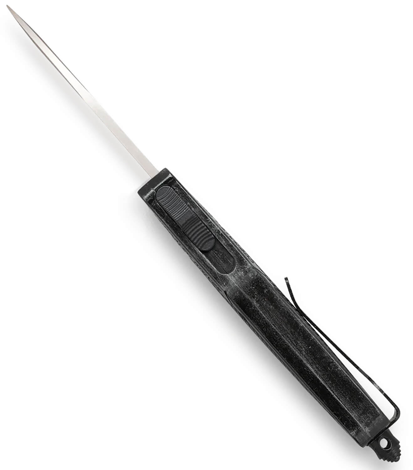 CobraTec Knives SSWCTK1SDAG2SS CTK-1 2.75" OTF Part Serrated D2 Steel Blade/Stonewashed Aluminum Handle Features Glass Breaker Includes Pocket Clip - Image 2