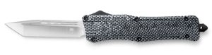CobraTec Knives LCFCTK1LTNS CTK-1 Large 3.75" OTF Tanto Plain D2 Steel Blade/Carbon Fiber Aluminum Handle Features Glass Breaker Includes Pocket Clip