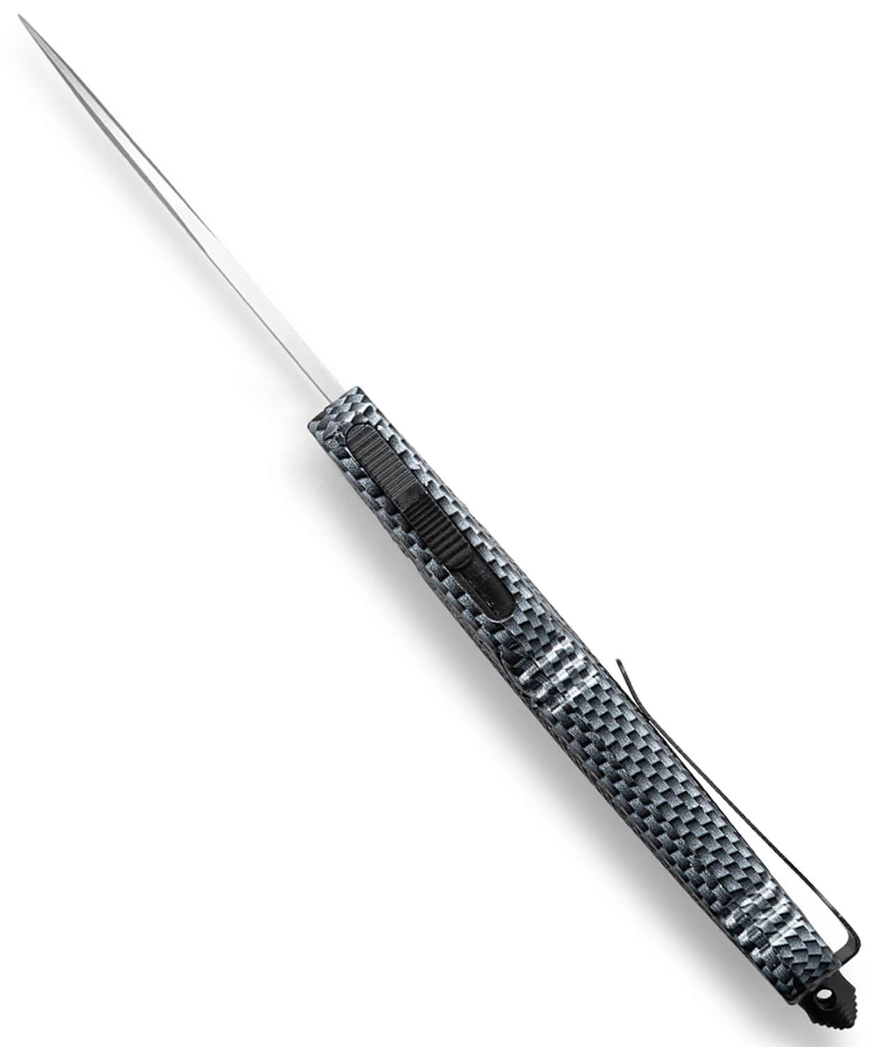 CobraTec Knives LCFCTK1LDAGNS CTK-1 Large 3.75" OTF Dagger Plain D2 Steel Blade/Carbon Fiber Aluminum Handle Features Glass Breaker Includes Pocket Clip - Image 2