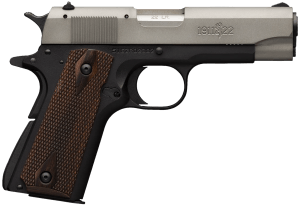 Browning 051880490 1911-22 A1 Compact *CA Compliant 22 LR 10+1  3.63" Stainless Steel Barrel  Gray Anodized Serrated Slide  Matte Black Aluminum Frame w/Beavertail