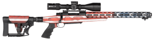 Howa HFLG30816 M1500 APC Chassis Gen2 308 Win 10+1 16.25" Barrel  American Flag Cerakote Receiver  American Flag 6 Position Luth-AR MBA-4 with Aluminum Chassis Stock  Black Polymer Grip
