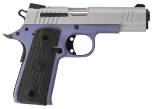 Citadel CIT380OLALA M1911 Baby Compact Frame 380 ACP 7+1 3.75" Stainless Steel Barrel Silver Serrated Steel Slide Crushed Orchard Cerakote Aluminum Frame w/Beavertail Ambidextrous