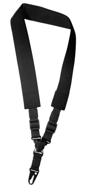 Outdoor Connection SPT128200 A-Tac Sling made of Black Elastic Webbing with H-K Type Hook Rapid Attach Release & Single-Point Design for Rifle/Shotgun
