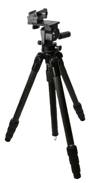 KOPF Jager KJ85004K K800 Tripod made of Carbon Fiber with Black Finish Adjustable Reaper Rail 4-Level Leg Extension 21-87 Degree Pan & Tilt