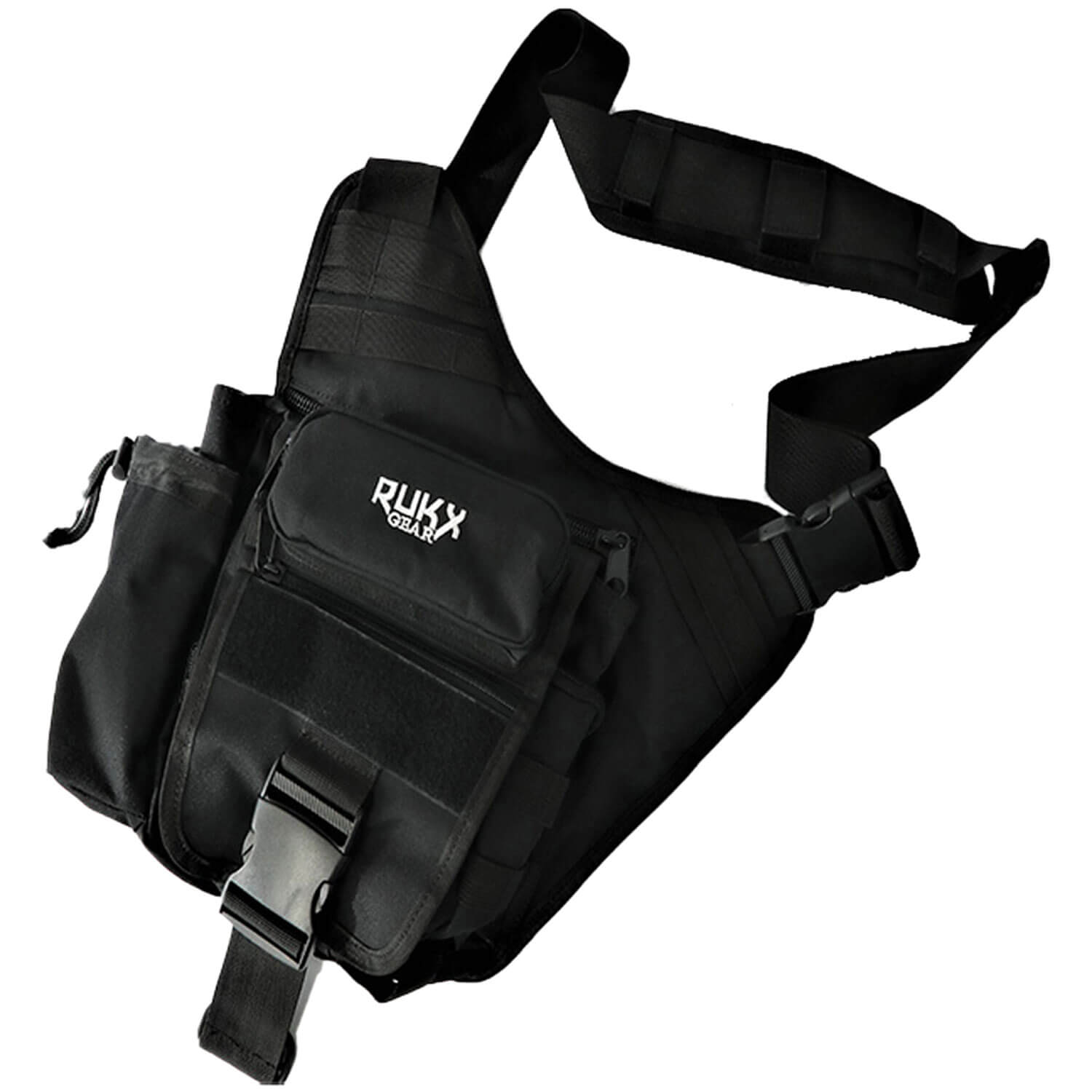 Rukx Gear ATICTSBB Sling Bag Black 600D Polyester Single Strap - Image 2