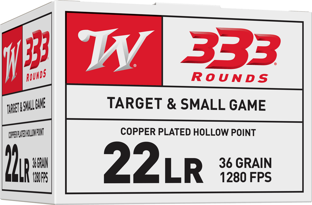 Winchester Ammo 22LR333HP USA 22 LR 36 gr Copper Plated Hollow Point 333 Per Box