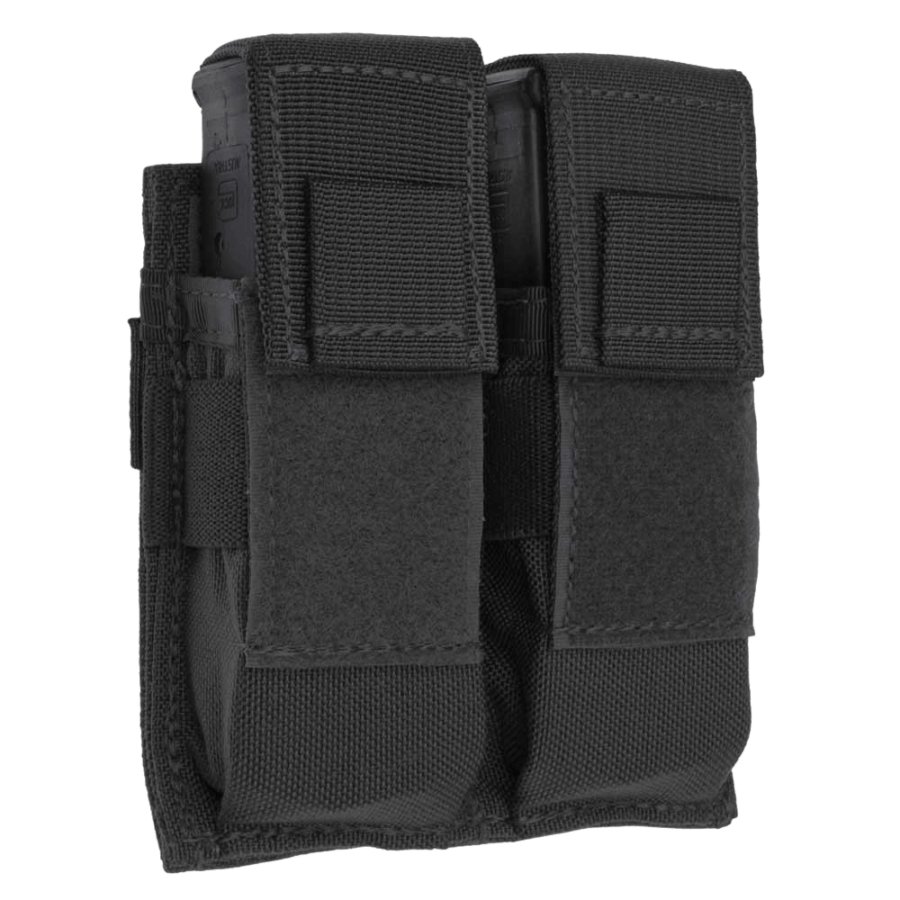 Tacshield T3602BK Universal Double Pistol Mag Pouch Black 1000D Nylon