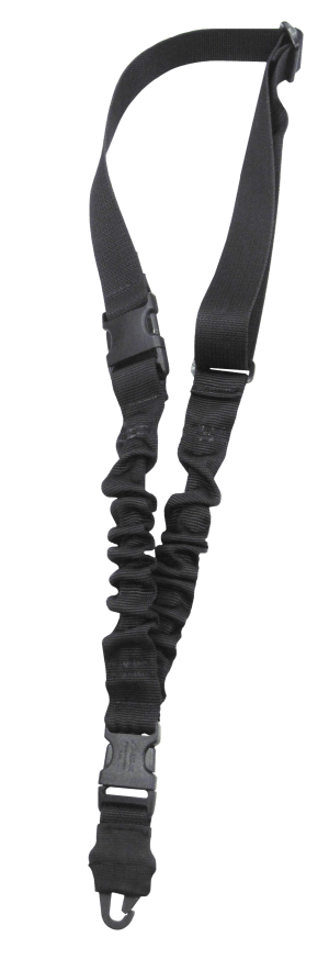 Tacshield T6010BK Shock Sling made of Black Webbing with Double QRB & Single-Point Design for Rifle/Shotgun
