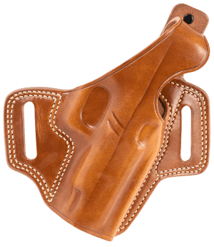 Galco FL834 Fletch OWB Tan Leather Belt Slide Compatible w/ Glock 48/48 MOS/S&W M&P Shield EZ Belt Up to 1.75" Wide Right Hand
