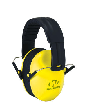 Walker's GWPFKDMYL Baby & Kids Folding Muff 22 dB Over the Head Yellow/Black Polymer