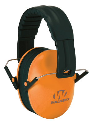 Walker's GWPFKDMOR Baby & Kids Passive Muff 22 dB Over the Head Orange Polymer