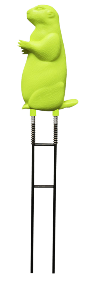 Birchwood Casey 48030 Ground Strike Prairie Chuck Pistol/Rifle Rubber/Metal Yellow Green Prairie Dog Illustration Impact Enhancement Motion