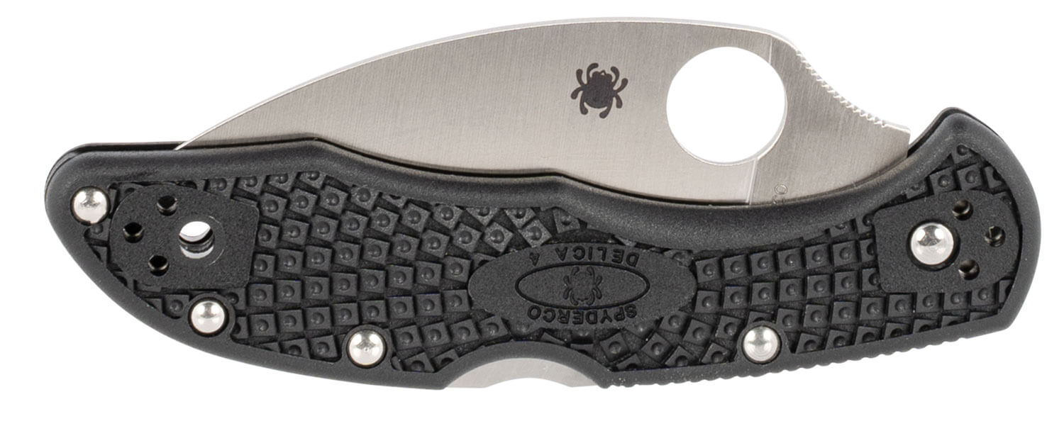 Spyderco C11FPWCBK Delica 4 Lightweight 2.87" Folding Wharncliffe Plain VG-10 SS Blade Black Textured FRN Handle Includes Pocket Clip - Image 3