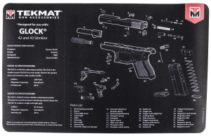 TekMat TEKR17GLOCK4243 Glock 42/43 Cleaning Mat Glock 42/43 Parts Diagram 11" x 17"