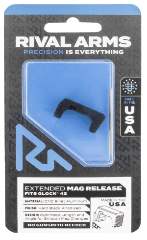 Rival Arms RA72S001A Magazine Release  Sig P320 Extended Hard Black Anodized Aluminum