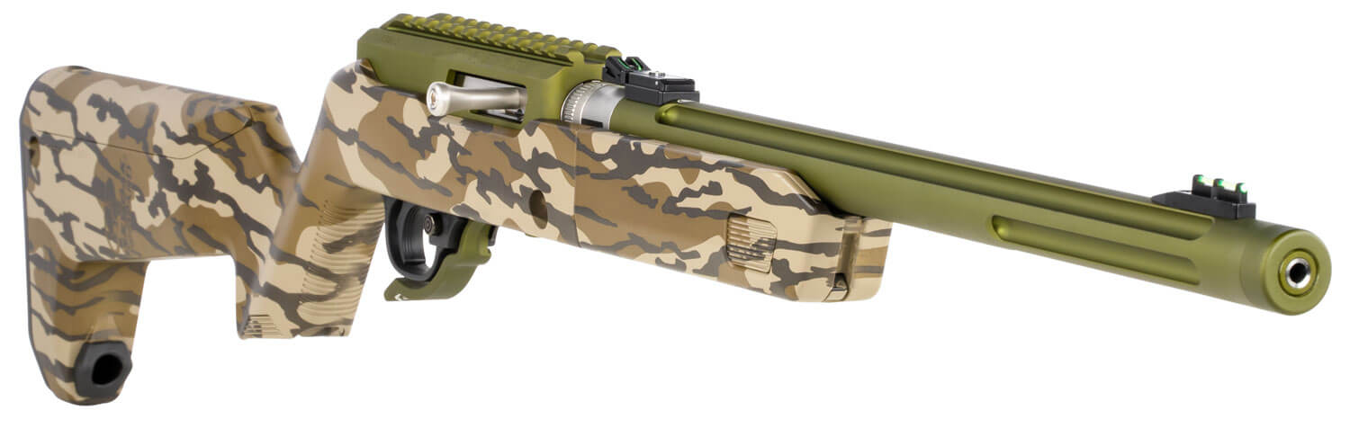 Tactical Solutions ATDMODBBMOB X-Ring Takedown VR 22 LR 10+1 16.50" Matte Olive Drab Fluted Chromoly Steel Barrel Matte Olive Drab w/Attached Scope Rail Receiver Mossy Oak Bottomland Magpul X-22 Backpacker Stock Ambidextrous - Image 3