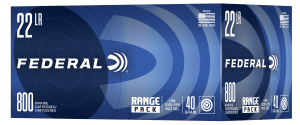 Federal 729B800 Champion Training Range Pack 22LR 40gr Lead Round Nose 800 Per Box/4 Case *Bulk