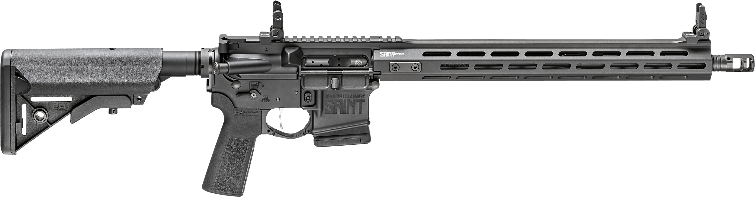 Springfield Armory STV916556BLCB5 SAINT Victor 223 Rem/5.56 NATO 10+1 16" Black Melonite Steel Barrel Black Hard Coat Anodized Picatinny Rail Aluminum Receiver M-LOK Handguard Black Synthetic B5 Enhanced Sopmod Stock Black Polymer Grip