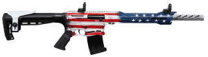Citadel CBOSS2512USA Boss25  12 Gauge Semi-Auto 3" 5+1 18.75" Black Steel Threaded Barrel  American Flag Cerakote Picatinny Rail Aluminum Receiver  Picatinny Handguards  Black Adj Cheek Riser Synthetic Stock