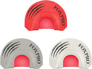 Foxpro LOADEDGUN Loaded Gun Combo Diaphragm Call Double/Triple Reed Coyote Sounds Attracts Coyotes Gray/Red/White 3 Piece