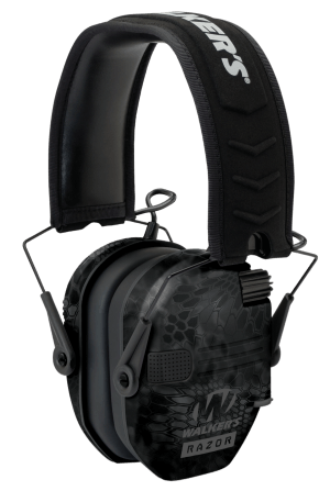 Walker's GWPRSEMYP Razor Slim Electronic Muff 23 dB Over the Head Typhoon Camo/Black Polymer