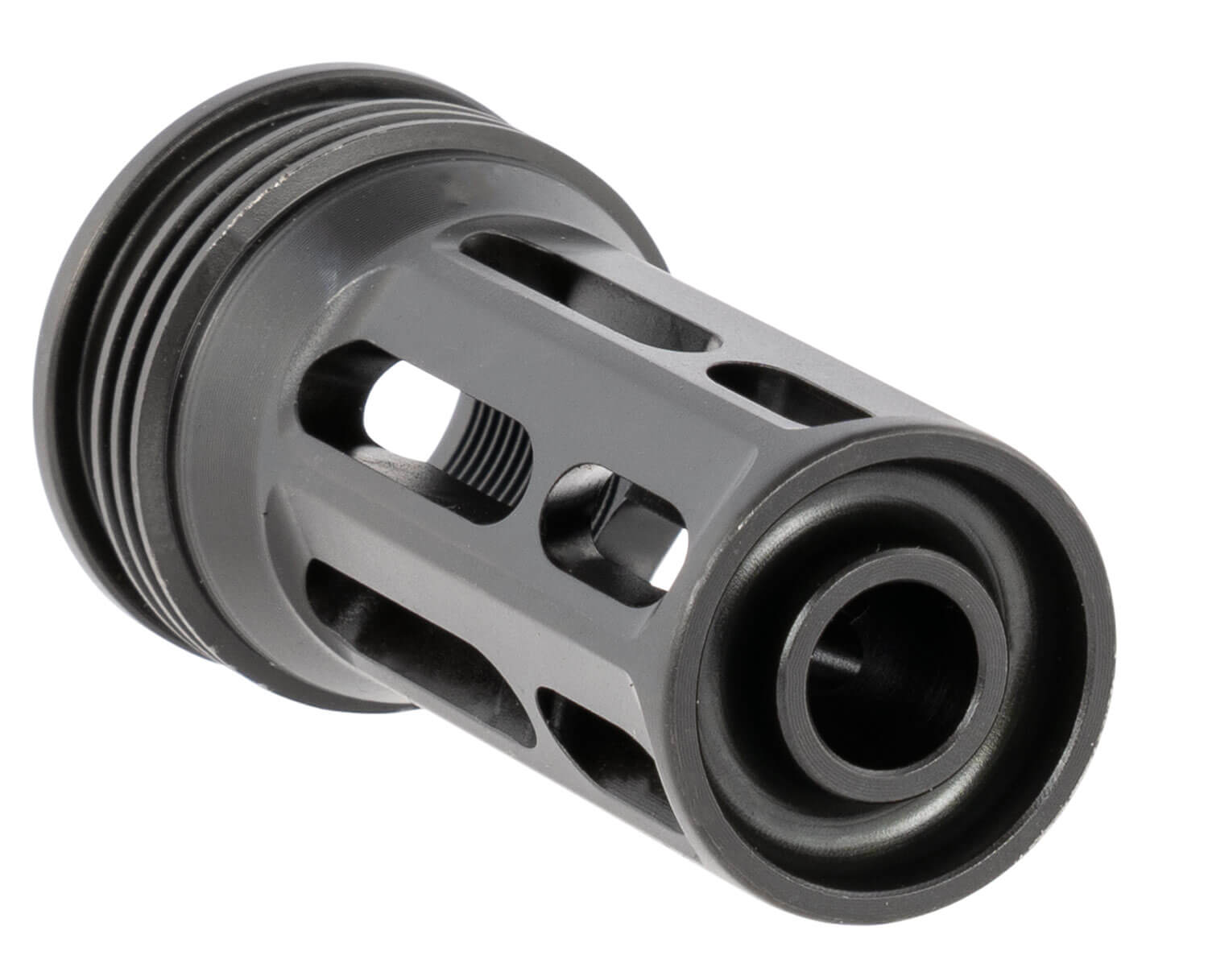 Huxwrx 1799 QD 762 Flash Hider Black with 5/8"-24 tpi Threads 2.30" OAL & 1.20" Diameter for 30 Cal AR-Platform - Image 2
