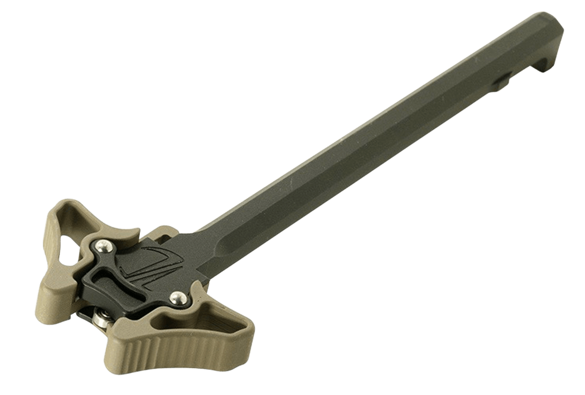 TIMBER CREEK OUTDOOR INC EMAMBICHFDE Enforcer Mini Ambidextrous Charging Handle AR-Platform Flat Dark Earth Cerakote Aluminum