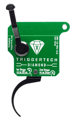 TriggerTech R70TGB02TNP Diamond Two-Stage Pro Curved Trigger with 0.50-2.80 lbs Draw Weight & Green w/Black Parts Finish for Remington 700 Right