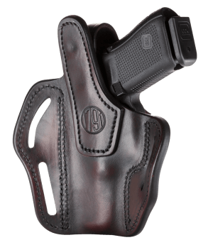 1791 Gunleather BHX3SBRR BHX OWB Size 03 Signature Brown Leather Belt Slide Compatible w/Glock 17/S&W M&P Shield/Sig P228 Right Hand