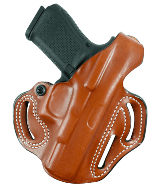 DeSantis Gunhide 001TAB6Z0 Thumb Break Scabbard OWB Tan Leather Belt Slide Fits Glock 36 Fits Glock 19 Fits Glock 23 Fits Glock 32 Fits Glock 19X Right Hand