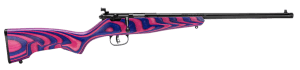 Savage Arms 13797 Rascal 22 LR Caliber with 1rd Capacity 16.12" Barrel Matte Blued Metal Finish & Boyd's Minimalist Pink/Purple Hybrid Laminate Stock Right Hand (Youth)