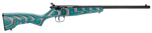 Savage Arms 13802 Rascal  22 LR Caliber with 1rd Capacity  16.12" Barrel  Matte Blued Metal Finish & Boyd's Minimalist Gray/Teal Hybrid Stock Right Hand (Youth)
