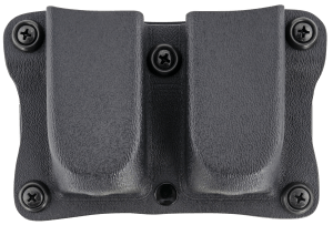 DeSantis Gunhide A87KJJJZ0 Quantico Double Mag Pouch OWB Black Kydex Belt Clip Fits Belts Up To 1.50" Wide Compatible w/Glock 17 or 19 Magazines Ambidextrous