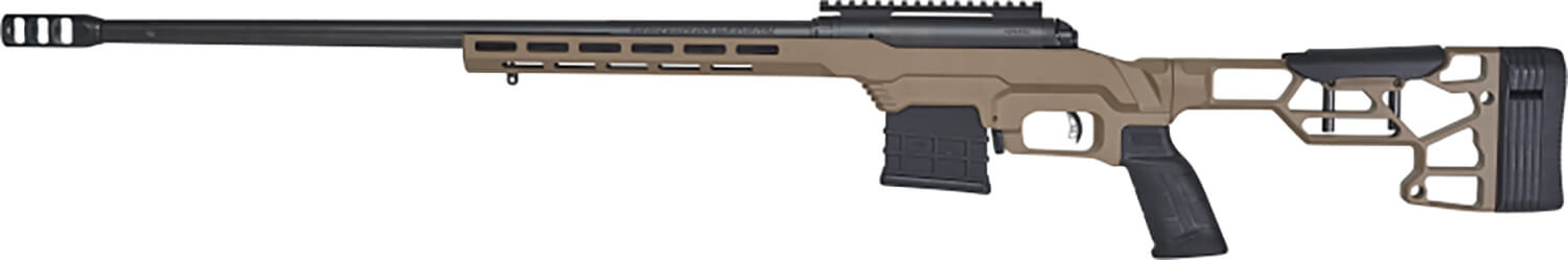 Savage Arms 57593 110 Precision 300 PRC 5+1 24" Matte Black Rec/Barrel Flat Dark Earth Cerakote MDT LSS XL Chassis Polymer Grip *Self timing taper aligned muzzlebrake (Short Action Calibers Only) - Image 2