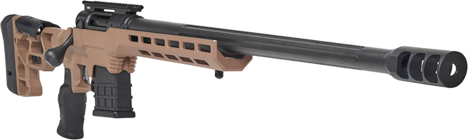 Savage Arms 57593 110 Precision 300 PRC 5+1 24" Matte Black Rec/Barrel Flat Dark Earth Cerakote MDT LSS XL Chassis Polymer Grip *Self timing taper aligned muzzlebrake (Short Action Calibers Only) - Image 3