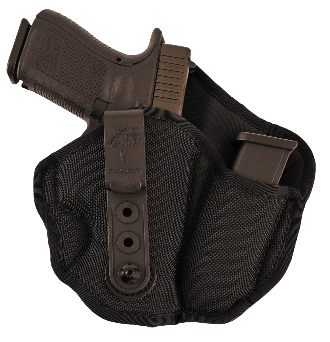 DeSantis Gunhide M89BAE1Z0 Inner Piece 2.0 AIWB Black Nylon Belt Clip Compatible w/Glock 26/Ruger SR/Sig P239 Right Hand