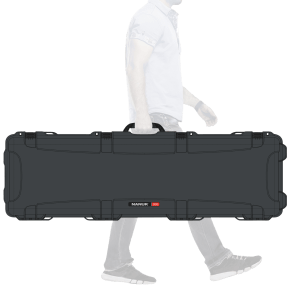 Nanuk 9951007 995 Waterproof Graphite Resin with Foam Padding & Lockable Latches for Rifles 52" L x 14.50" W x 6" H Interior Dimensions