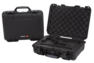 Nanuk 910CLASG1 910 Classic 2 Up Pistol Case Black Polymer w/ Latches & Closed-Cell Foam Padding 13.20" L x 9.20" W x 4.10 " H Interior Dimensions
